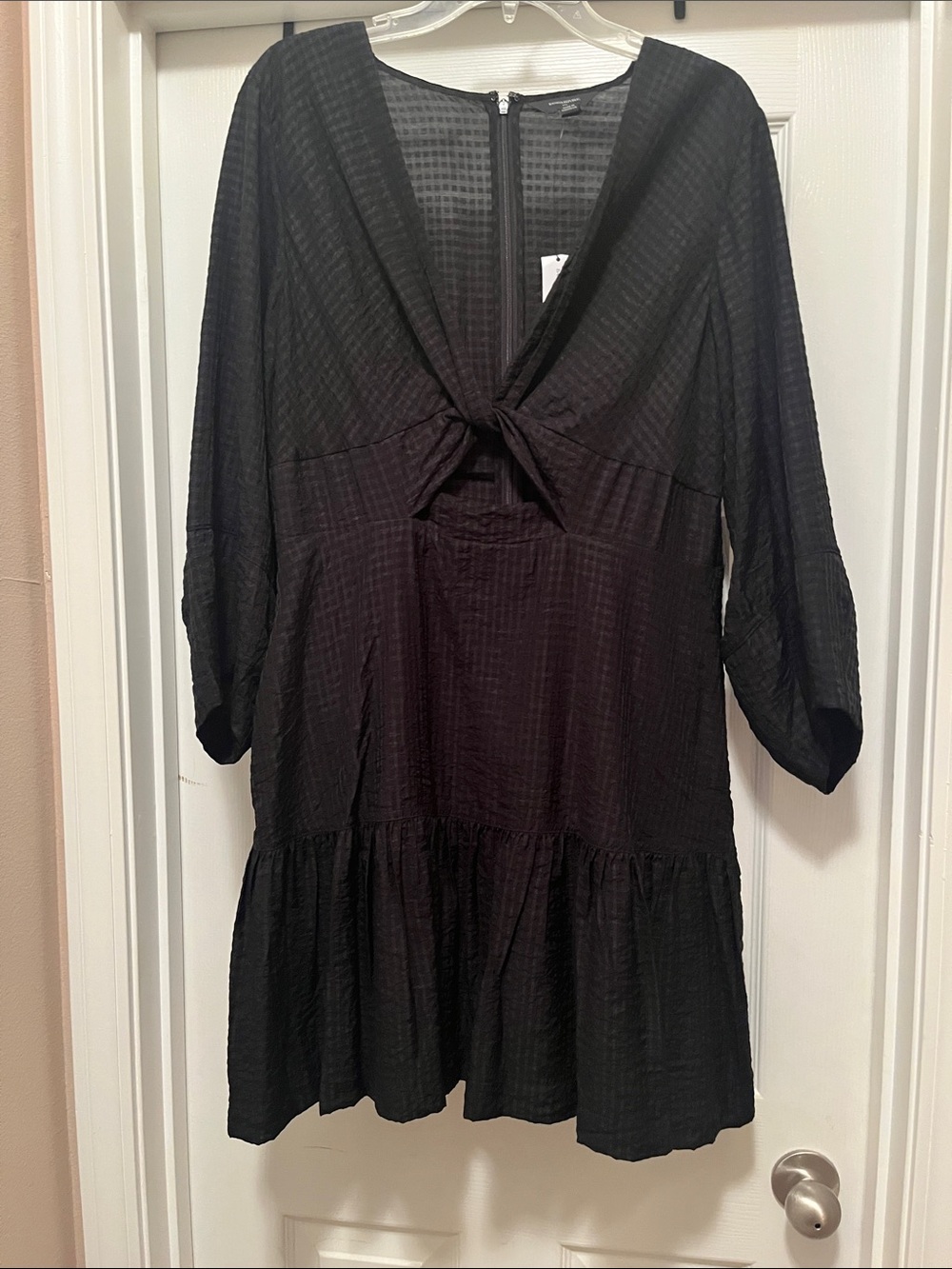 Banana Republic Black Tie-Front Tunic Dress